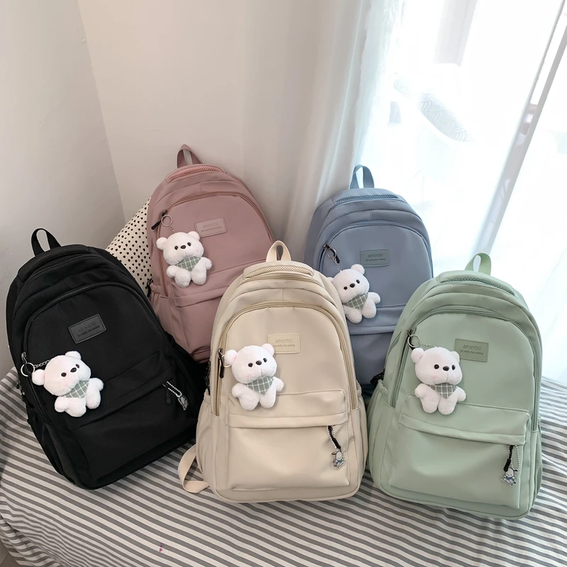 

Waterproof College Backpack 2023 New Female Fashion Lady High Capacity Trendy Women Cute Girl Travel Book Bag Casual Man Teenage