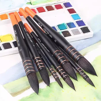 Artsecret spazzola per acquerello per capelli di scoiattolo spazzola per mocio 65Rpy spazzola rotonda professionale per studenti d'arte 1