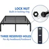 Metal Bed Frame,Queen Size Bed Frame with Storage Space,Heavy Duty Sturdy Mattress Foundation 5