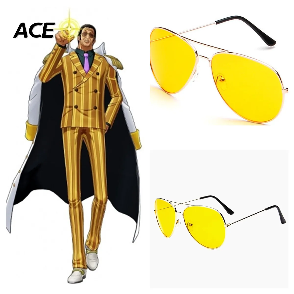 INSTOCK High Quality Fashion Doflamingo Same Style Cosplay Glasses Anime  PVC Men's Women's Sunglasses Funny Christmas Party Gift - AliExpress