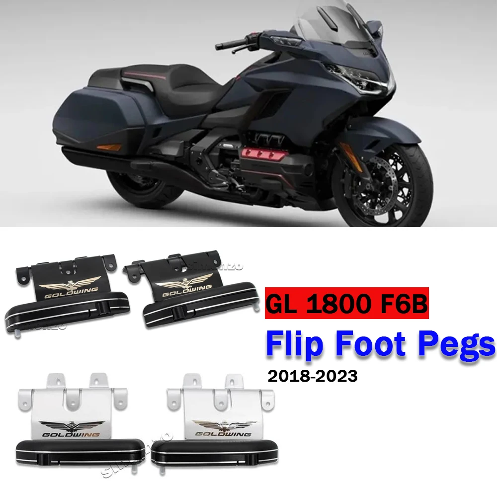 

Goldwing GL1800 Motorcycle Flip Out Foot Pegs For HONDA Gold Wing 1800 F6B 2018-2023 Adjustable Highway Peg Mounts Highway Pegs