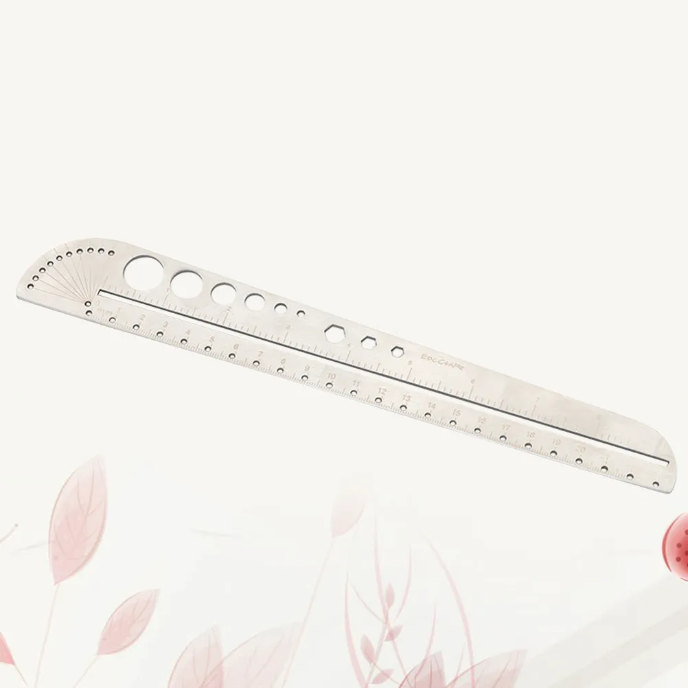 26.3cm 내마모성 스테인레스 스틸 다기능 눈금자 스케일 나침반 각도기 육각형 도구 정확한 그래픽 지도 제작