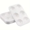 2/8/12/20/50/100 Pcs White Plastic Paint Palette 6 Well Watercolor Palette Rectangular Paint Tray Paint Mixing Palette 3