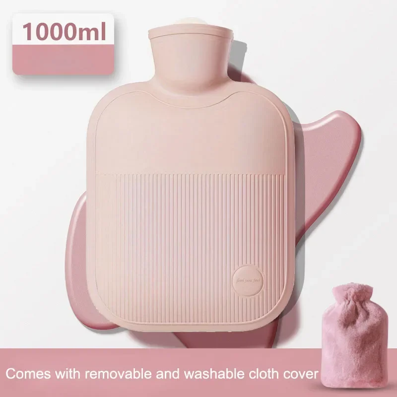 1000ml Hot Water Bottle with Soft Cover – Heat Therapy & Period Pain Relief