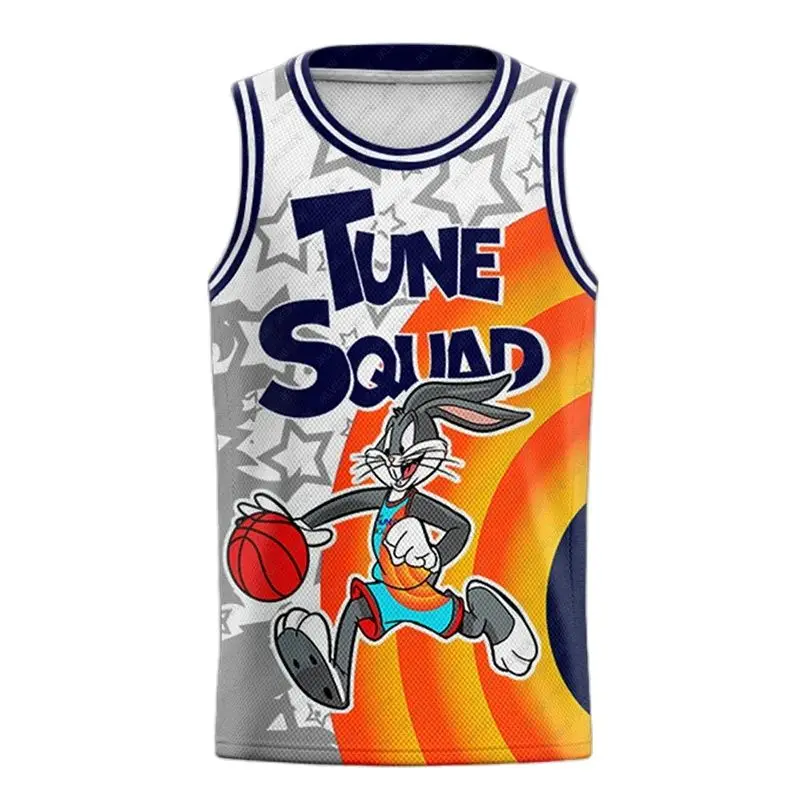 American Basketball Sports Vest Bugs Bunny Print Men Women Sleeveless T-shirt Breathable Loose Quick Drying Oversized Tank Tops