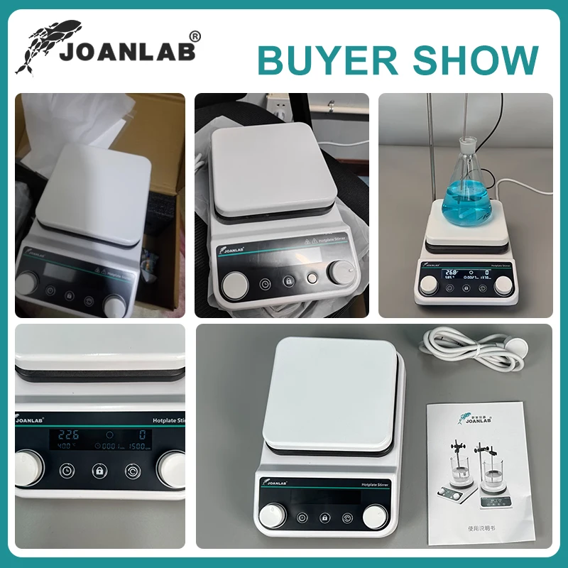 JOANLAB 5L Magnetic Stirrer Hot Plate Digital Display Heating Thermostatic Magnetic Mixer Laboratory 1500rpm