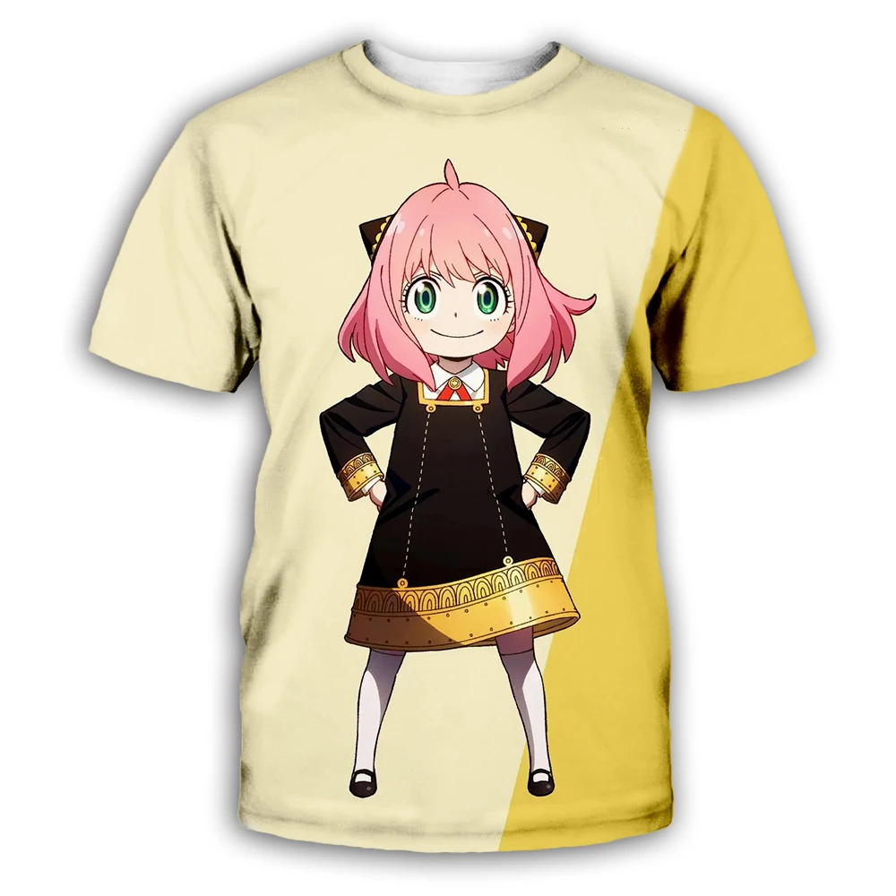 

New Spy X Family Anime T-Shirt Men Kawaii O-neck Tees Fashion 3d Print Streetwear Oversized Tops Women Casual Harajuku Clothing