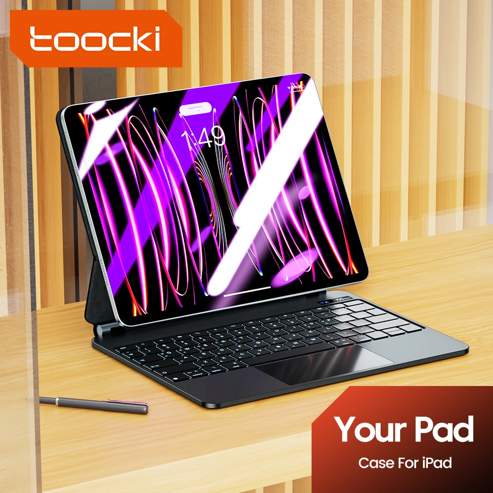 

Чехол с Bluetooth-клавиатурой Toocki для iPad Air4/Air5/iPad Pro, 12,9 дюйма