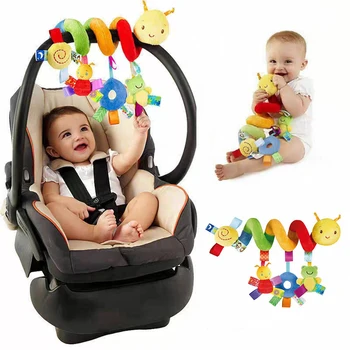 11 pièces en option, cloche de berceau de bébé hochet poussette de bébé cloche suspendue multifonctionnelle pincement couleurs vives pour attirer l'attention du bébé 1