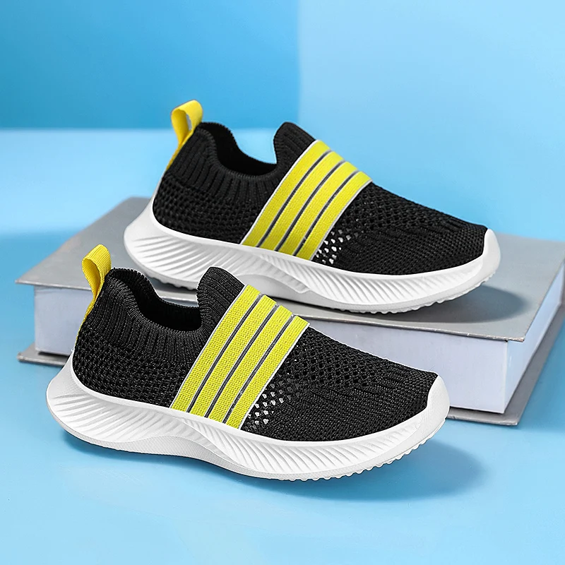 2024 야외 슬립온 어린이 운동화, 메쉬 통기성 테니스 신발, 소년 러닝 운동화, 소녀 캐주얼 신발, 여름 신상