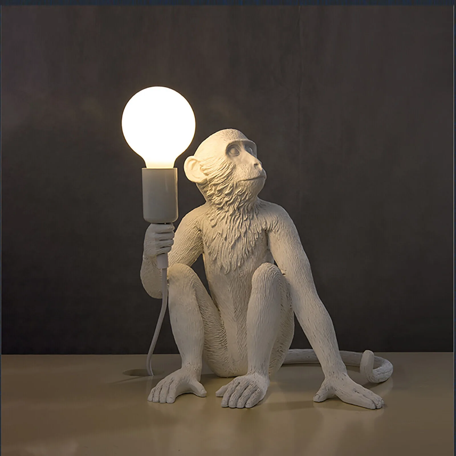 

Creative resin monkey desk lamp hanging wall lamp bedroom US-