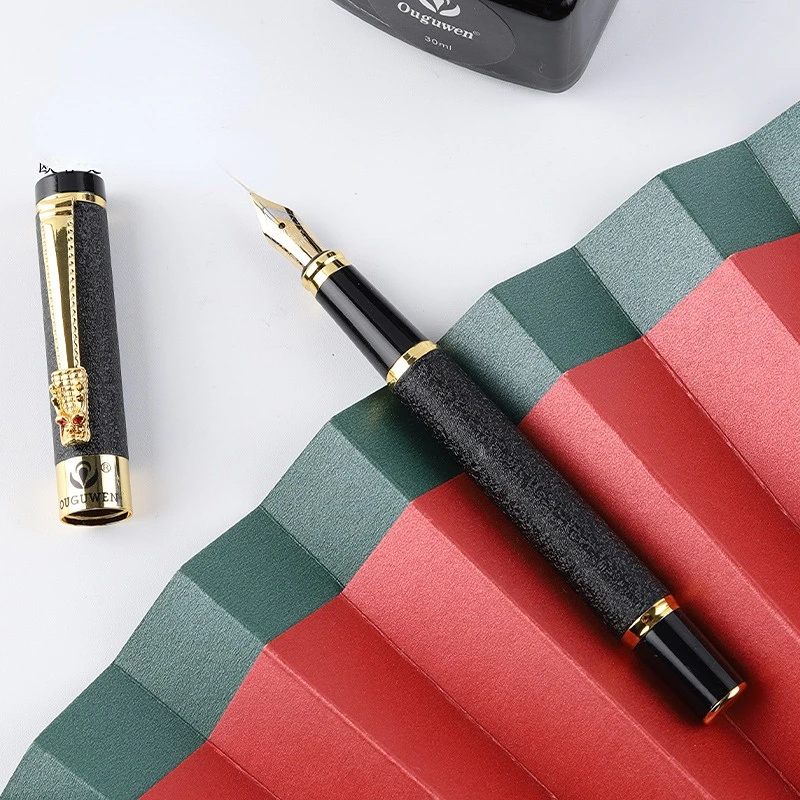 메탈 사인 펜 볼펜 0.5MM, 부드러운 스위스 리필, 검정 잉크, 사무실, 학교, 필기용 펜
