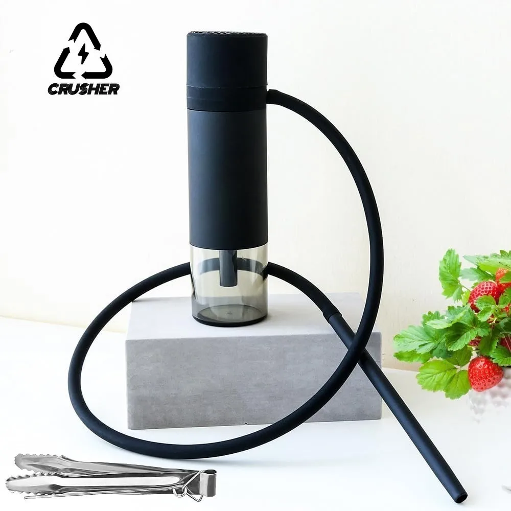 Hookah Set Luxury Shisha Hookah Cup with Ceramic Tobacco Bowl Silicone Hose Complete Chicha for Car Smoking Grass Portable Sisha Hooka Set