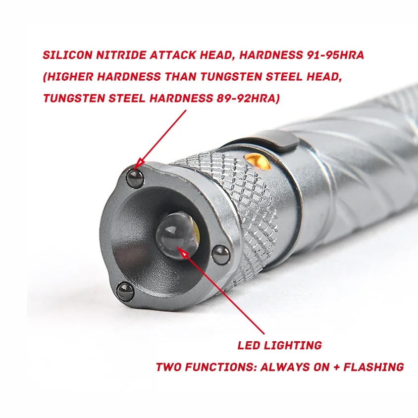Многофункциональная тактическая алюминиевая аварийная лампа для самообороны