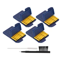 4 packs 34pcs Wax Guard Filters Cleaning Tool Hearing Aid Wax Guard Filters for Starkey Clear Hearing amplifier Brush Set 1