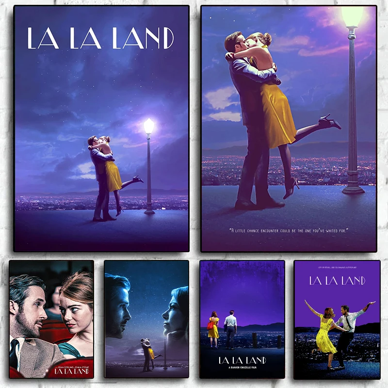 Vintage La La Land Music Movie Poster Canvas Painting City of Stars Modern Wall Art For Living Room Home Decoration Cuadros