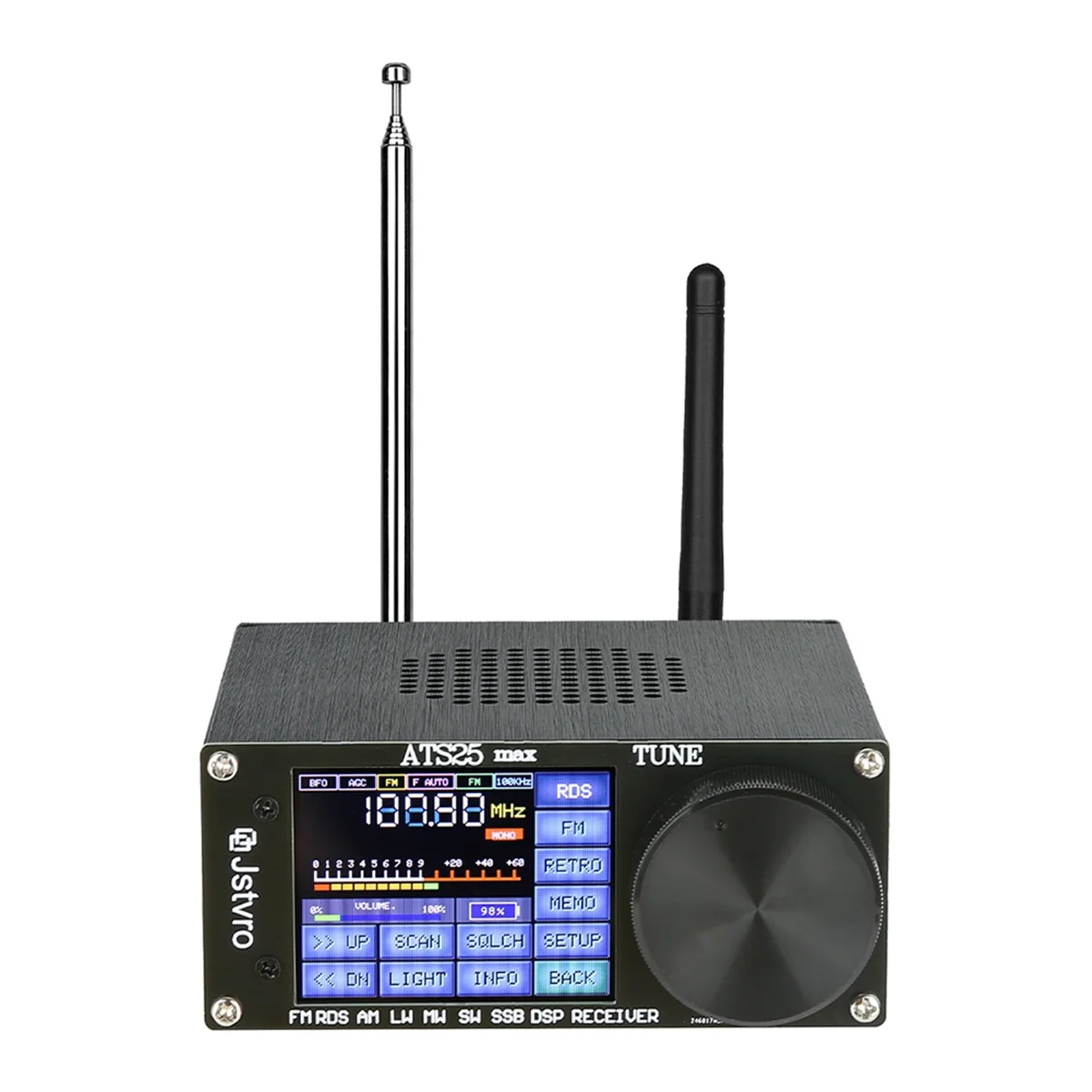 새로운 ATS25 Max Si4732 모든 대역 라디오 수신기 FM RDS AM LW MW SW SSB 수신기 (2.4 인치 터치 스크린 포함)