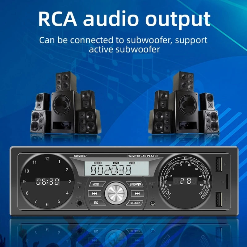 자동차 라디오 MP3 플레이어 차량 스테레오 원격 제어 USB 드라이브 AUX 재생-USB 충전 FM 라디오 수신기 60Wx4