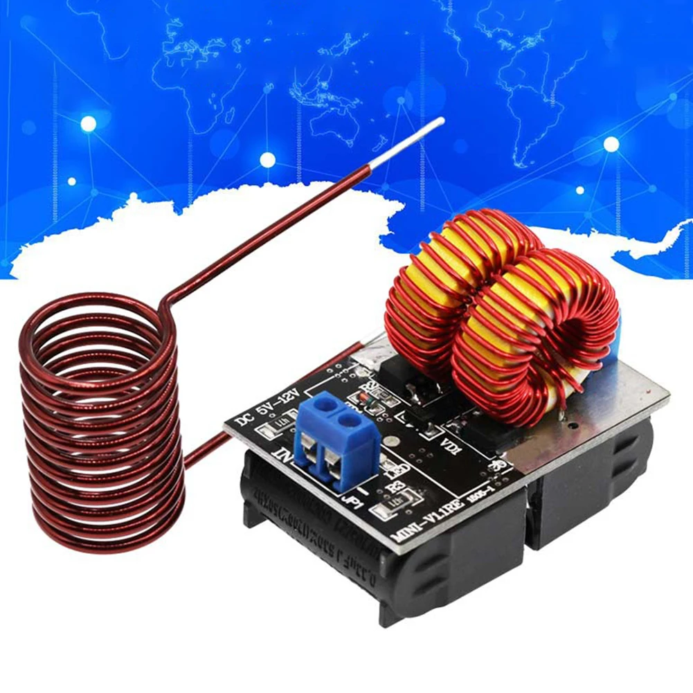 120W Mini ZVS Heating Machine DC 5-12.0V Input Voltage Inductive Heater High Frequency Power Supply Module