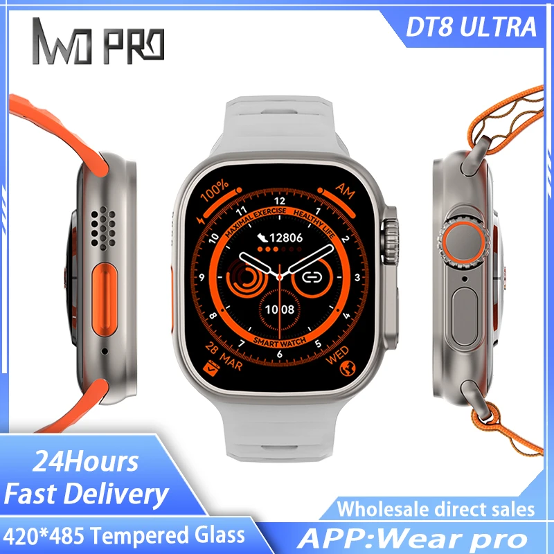 Iwo Dt8 Ultra Men Sport Smart Watch 2.0 Inch Body Temperature Smart