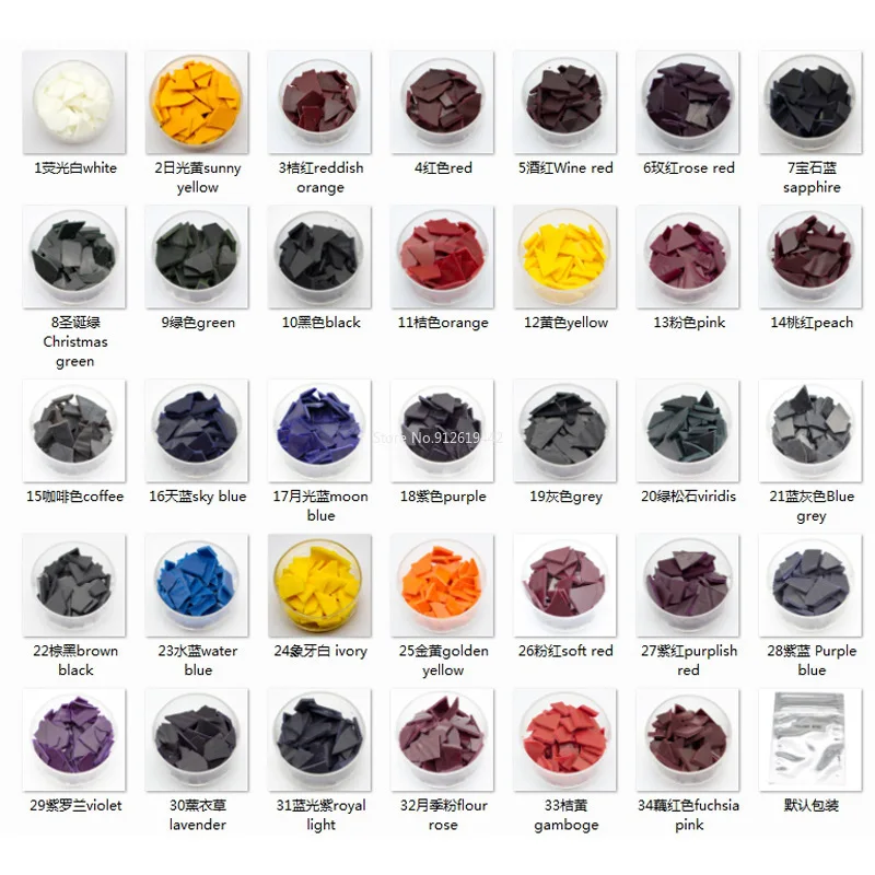 Candle Dyes Pigment Soy Candle Wax Pigment Candle Dyes Kit 34-color candle dye diy scented candle making pigment flake soy wax pigment color block soy making kit diy supplies