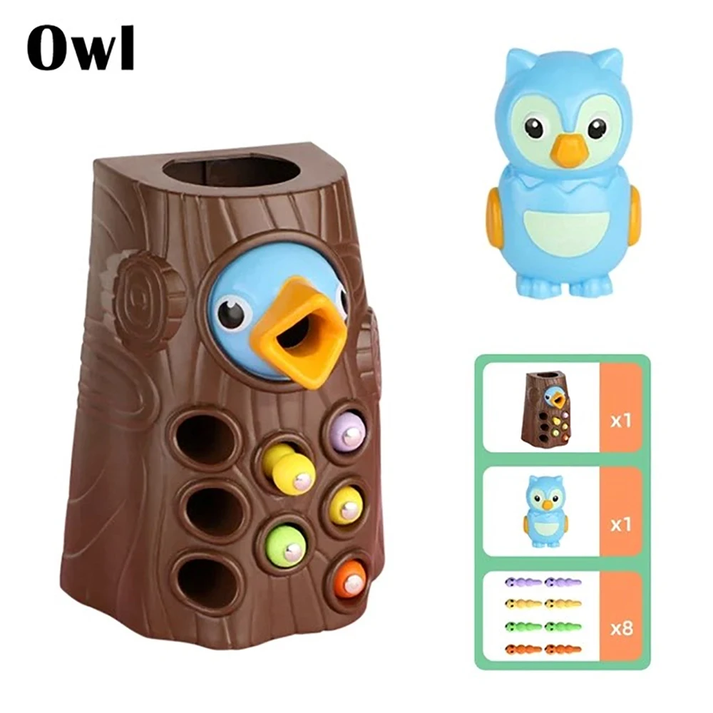Children' s Toys Of Woodpecker Insect Catching Game Toy, Early Education Magnetic Fishing Toys for Children Kids Gifts 6