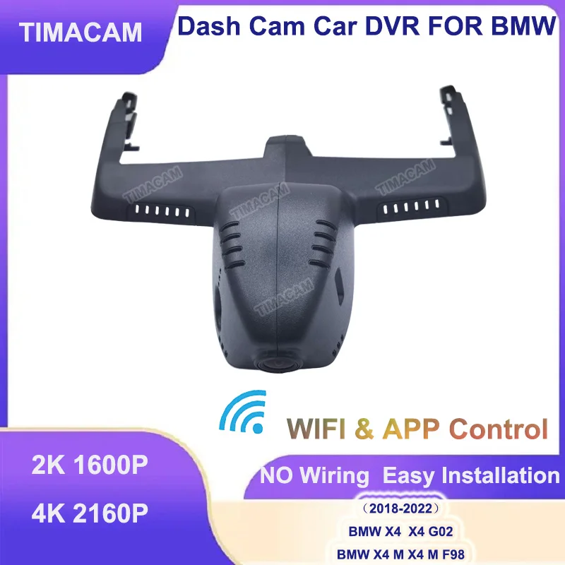 

UHD 2160P 4K Wifi Car DVR Video Recorder Front and Rear Camera Dash Cam for BMW X4 G02 for BMW X4 M F98 2018 2019 2020 2021 2022