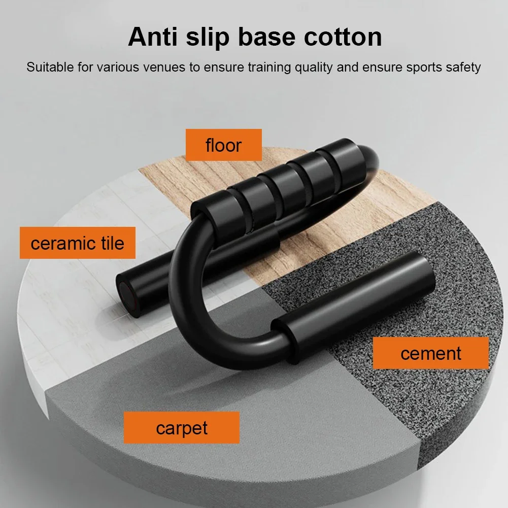 2Pcs S Shape Push-up Stand Foam Handles Floor Chest Workout Equipment Anti Slip Home Fitness Chest Training Equipment
