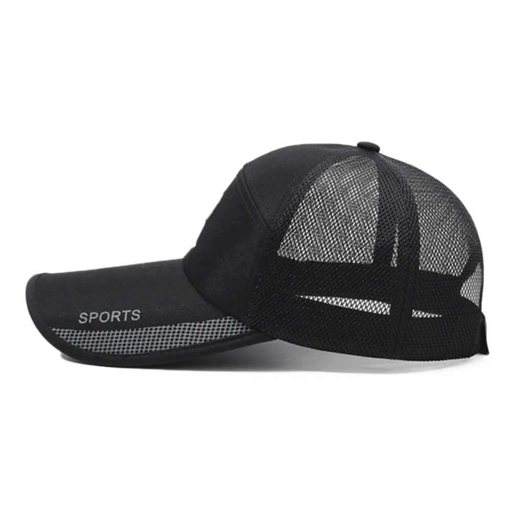 FS 2025 Black Thin Mesh Baseball Cap For Women Summer Breathable Long Brim Trucker Hats Outdoor Sports Men Hat Gorras Hombre 3