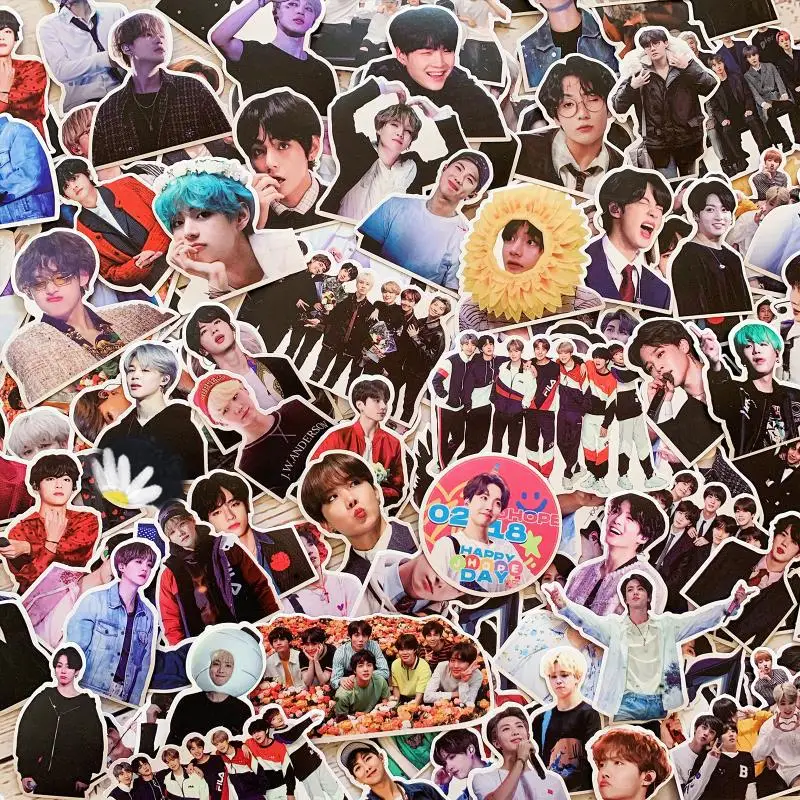 

KPOP Youth Team Handheld Tent Sticker Computer Phone One Book Decorative Sticker