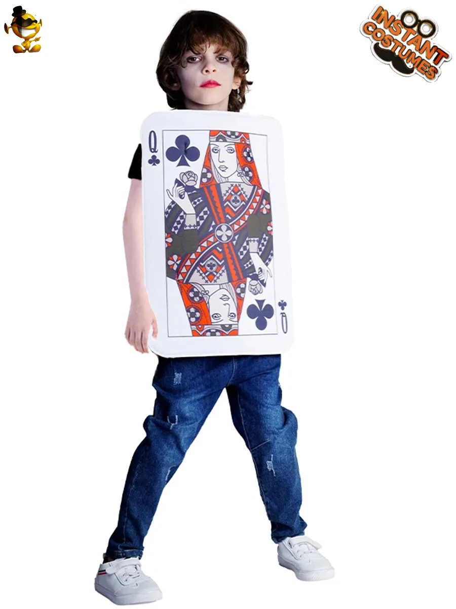 Funny Children's Poker Show Props Costume Mardi Gras Poker Party Costume Festival Performance Props Fit 100 to 150cm