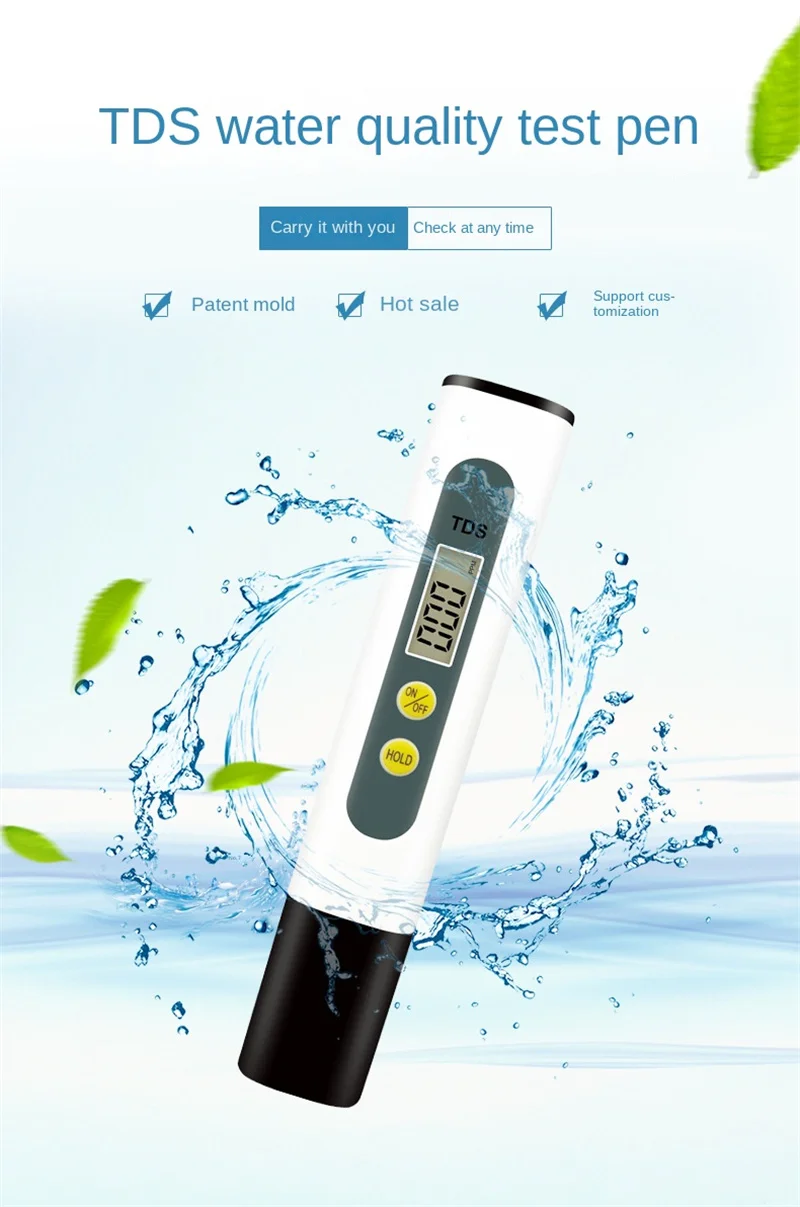 Description Picture 3 of itemHandheld TDS Water Test Pen Digital Water Tester Water Quality Analysis Meter Water Purity Check Measurement PH Meters