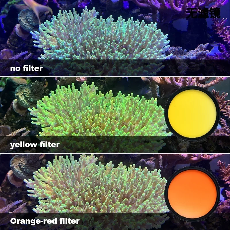 Marine Tank Filter Saltwater Coral Tank Photo De-blue Light Macro Photography God Lens Cell Phone Clip 112