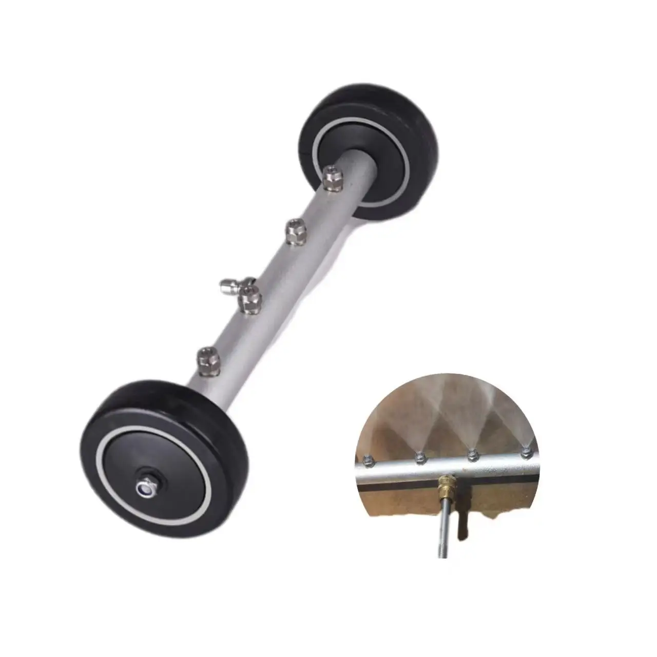 

Auto Interior Parts Pressure Washer Chassis Cleaner Chassis Broom with 3 Extended Car Wash Cleaning Tools