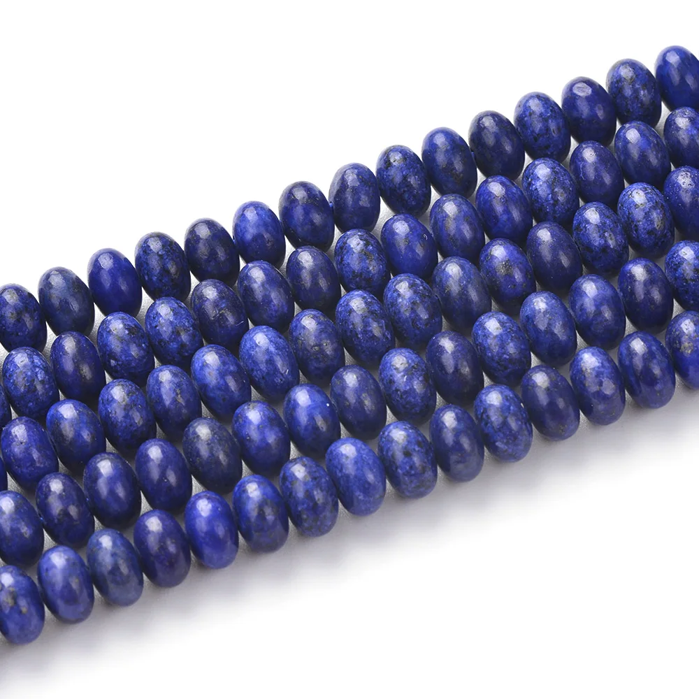 Glatte Abakusperlen aus Naturstein, 5 x 8 mm, Tigerauge, Lapislazuli, Rosenquarz, lose Perlen, DIY-Ohrringe, Halskette, Armband, Schmuckherstellung – Detail 17