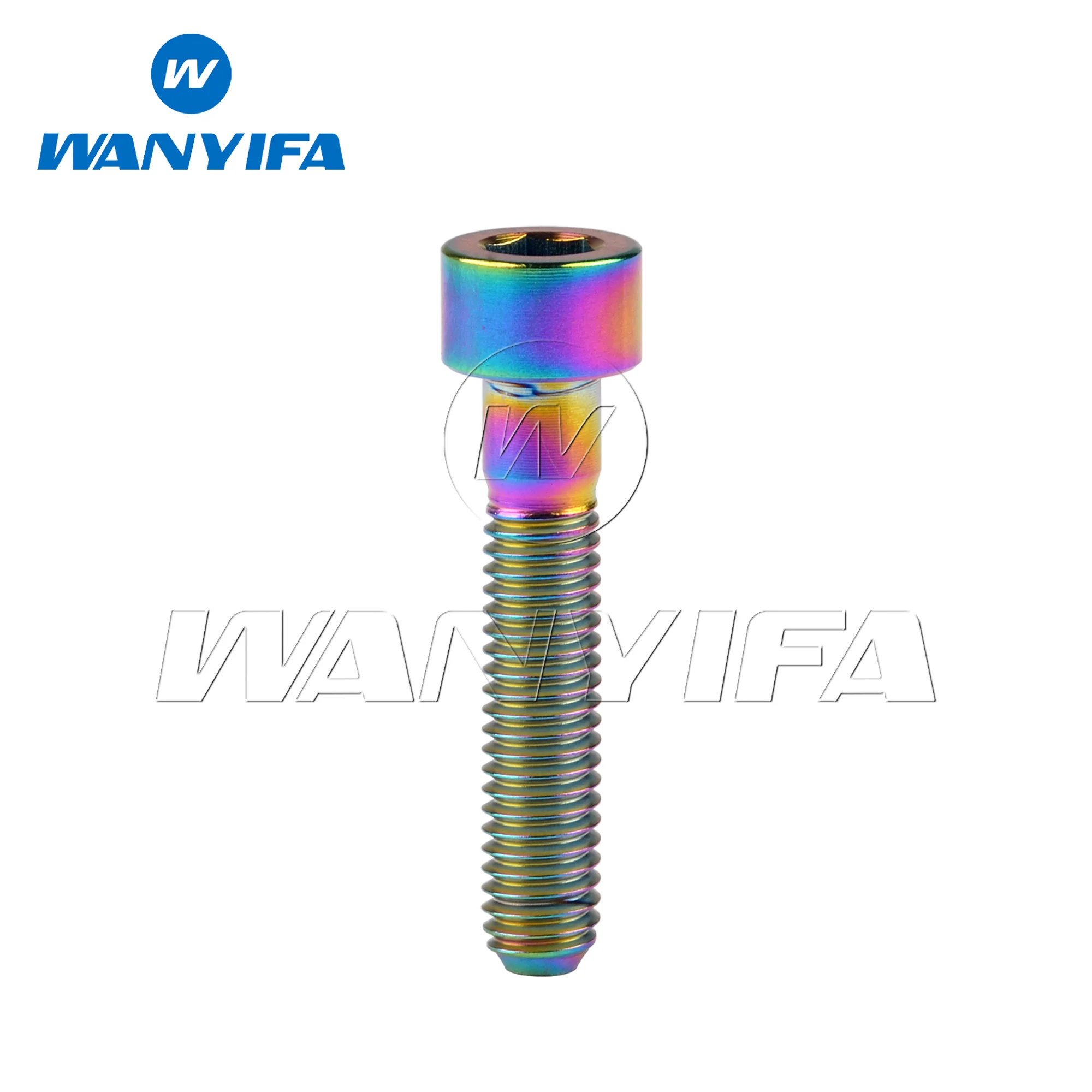 Titanium Bolts Wanyifa Titanium Bolts M6x 10 15 16 18 20 25 30 35 40 45 50 55 60 65mm Allen Hex Head Screw Fit Headset Cap Mountain Road Bike