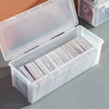 Transparent Photocard Storage Box 3 inch Idol Small Photo Card Organizer Case High Capacity Plastic Stationery Storage Case 1