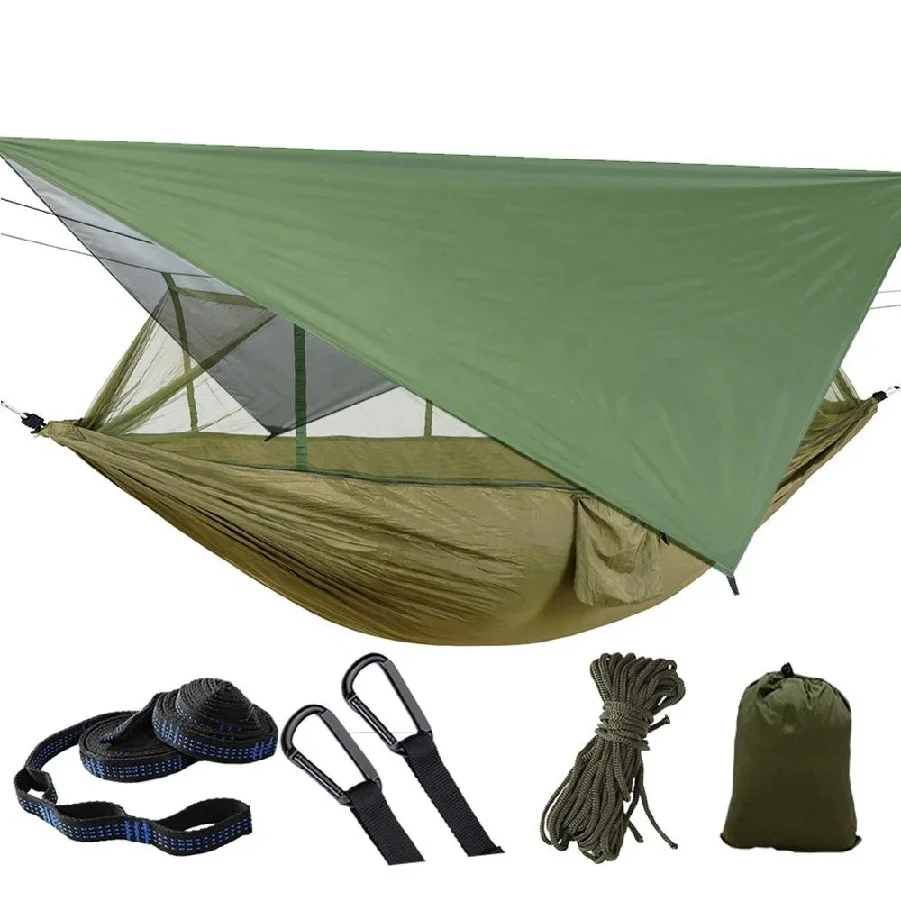 Factory Rain Fly Sunshade Camping Hammock With Mosquito Net