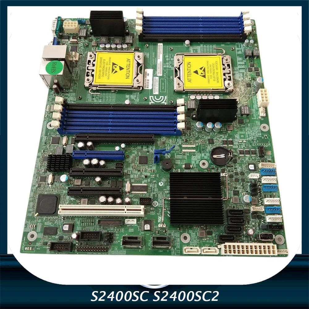 Server Motherboard For Intel For S2400SC S2400SC2 LGA1356 Support E5 2400 Test Before Shipment