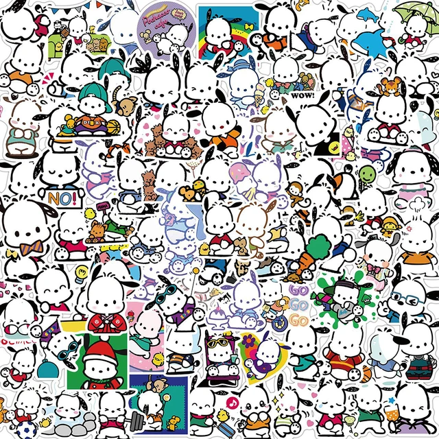 10/30/50/100pcs Kawaii Pochacco Pekkle Cartoon Stickers Sanrio Aesthetics  Sticker Laptop Stationery Tablet Scrapbook food Decals - AliExpress