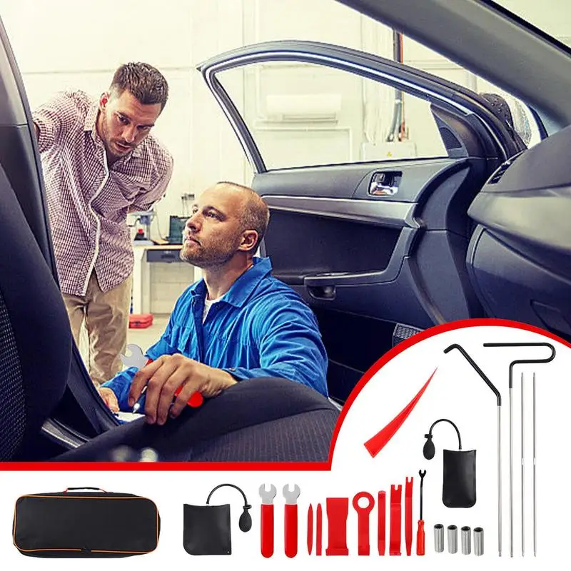 

Car Tool Set With Air Wedge 22-piece Set Car Audio Repair And Disassembly Auxiliary Emergency Tool Kit car emergency kit
