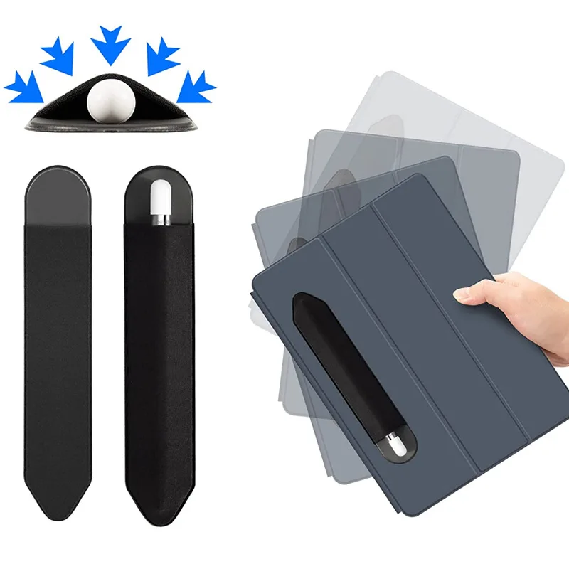 Stylus Holder 4-1pack Universal Sticky Apple IPad IPencil 2 1 Self Adhesive Sleeve Attached Pouch Bag Sleeve Pencil Holder