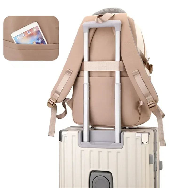 Student Durable Simple Schoolbag Girls Large Capacity Casual Color Blocking Backpack Boy Versatile Multi Layer Children Backpack