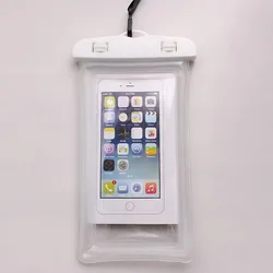 Waterproof Airbag Swim Bag Phone Case & Universal Water - Resistant Protective Cover (WHITE)