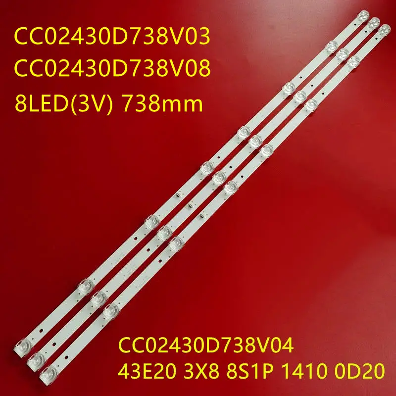 

Cc02430d738v04 TV Backlight cc02430d738v08 for pt430ct02-1 lc430duy sh A1 LIBEN LED43ST282T2 dexp f43e8000q f43d7000q 43lst5970