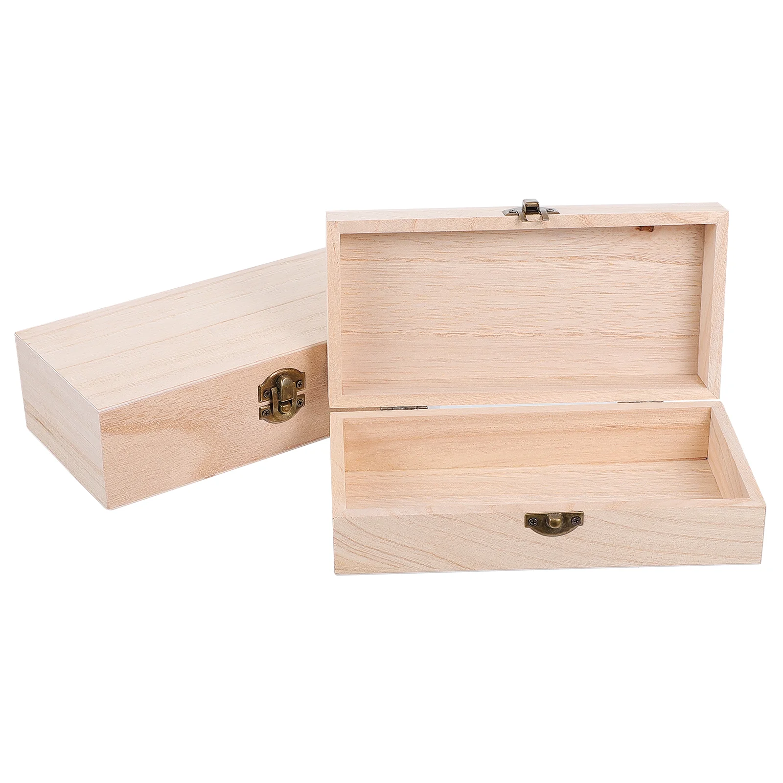 

Solid Wood Storage Box Trinkets Container Christmas Jewelry Wooden Boxes Treasure Chest