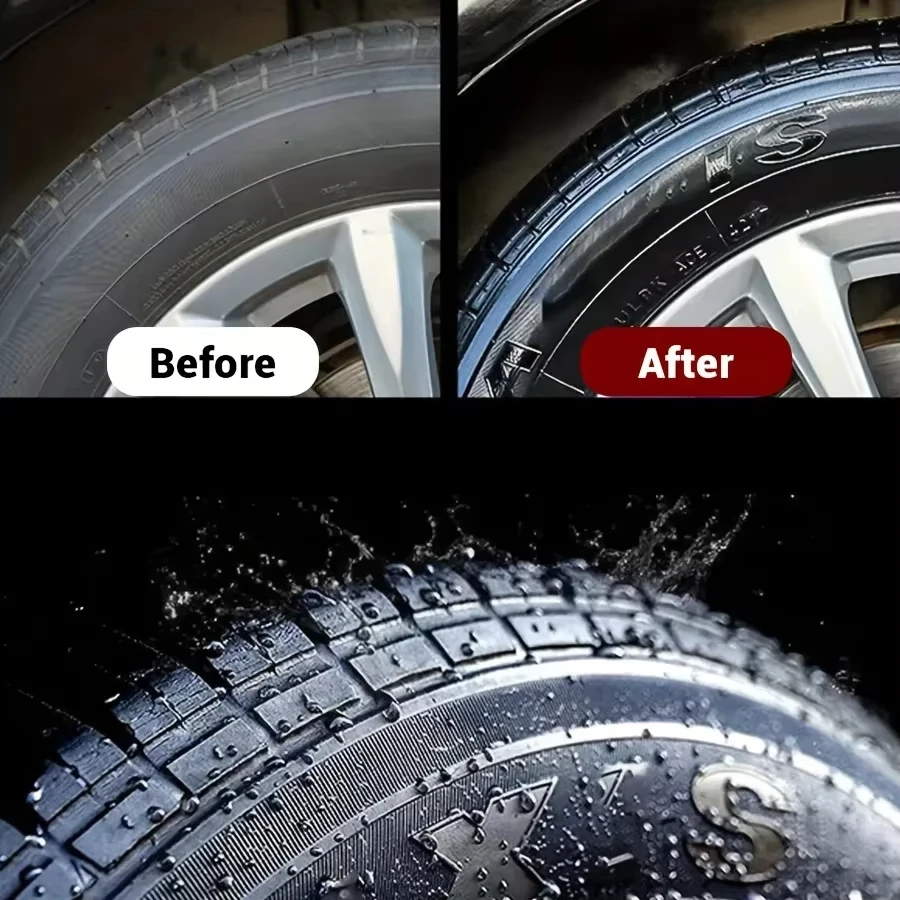 Black Shiny Tire Wax - Durable, Long-lasting Protection