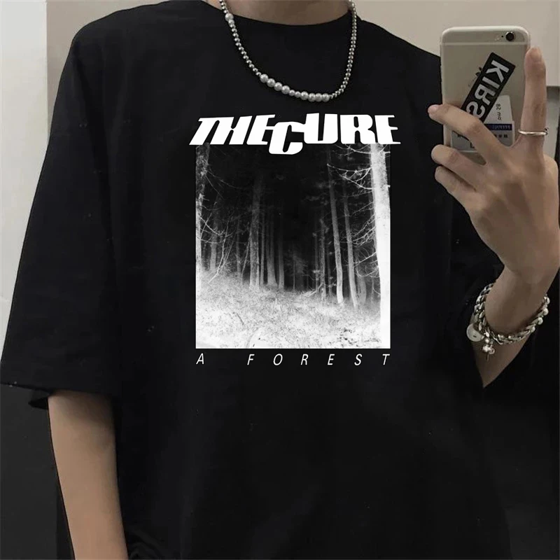 Футболка THE CURE мужская с изображением леса топ в стиле Харадзюку мультяшным