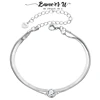 Bamoer U 0.5CT Moissanite Bracelet Double Layer Flat Wrist Chain Original Fit for Women Daily Luxury Gift 925 Sterling Silver 1