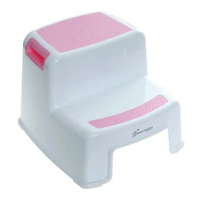 

Steps Stool for Kids and Toddlers - from Sturdy Plastic Material - Pink